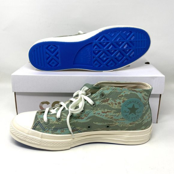 💖MEGA SALE💖Converse Men 172397C CHUCK 70 MID SEA Spray Fossil Green  Sneakers - Picture 9 of 11